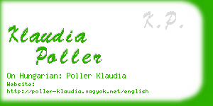 klaudia poller business card